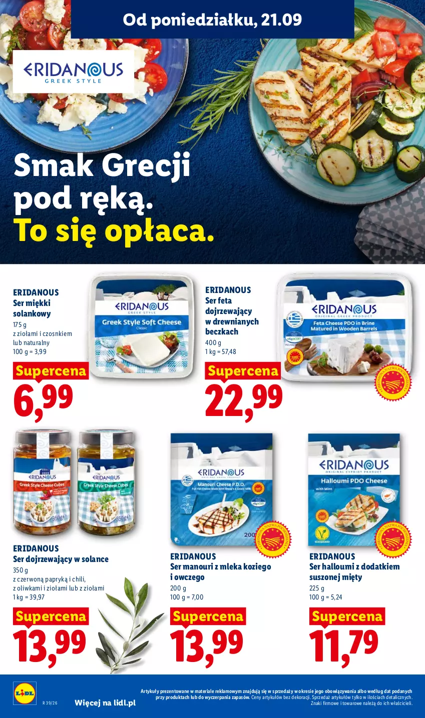 Gazetka promocyjna Lidl - Gazetka ważna od 21.09. do 23.09 - ważna 21.09 do 23.09.2026 - strona 42 - produkty: Feta, Ser, Solan