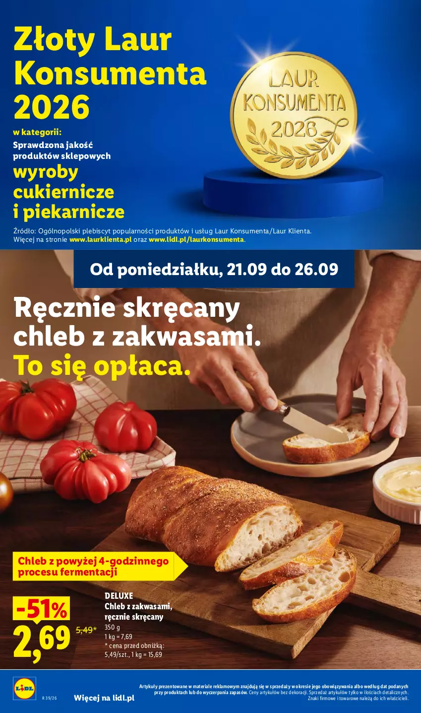 Gazetka promocyjna Lidl - Gazetka ważna od 21.09. do 23.09 - ważna 21.09 do 23.09.2026 - strona 48 - produkty: Chleb, Cukier, Laur, Wasa