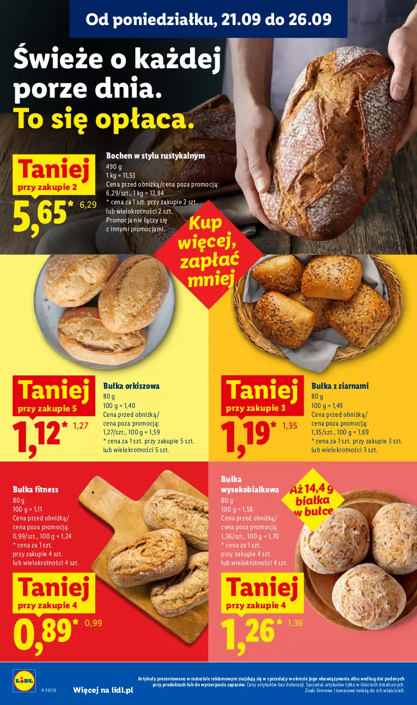Gazetka promocyjna Lidl - Gazetka ważna od 21.09. do 23.09 - ważna 21.09 do 23.09.2026 - strona 50 - produkty: Bułka, Bułka fitness, Por, Rust, Sok