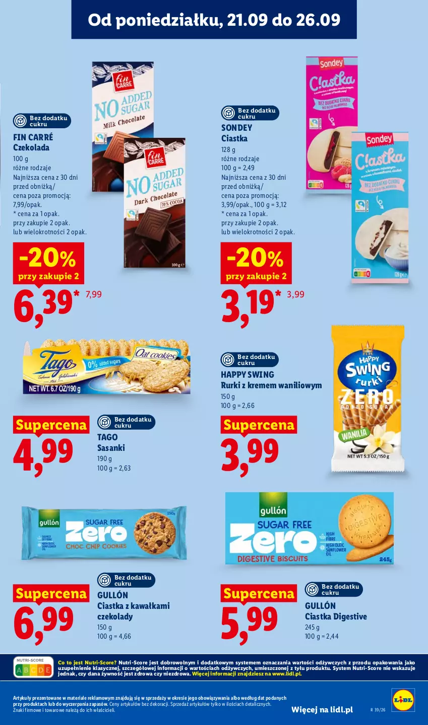 Gazetka promocyjna Lidl - Gazetka ważna od 21.09. do 23.09 - ważna 21.09 do 23.09.2026 - strona 55 - produkty: Ciastka, Czekolada, Kawa, Rurki, Sanki, Tago
