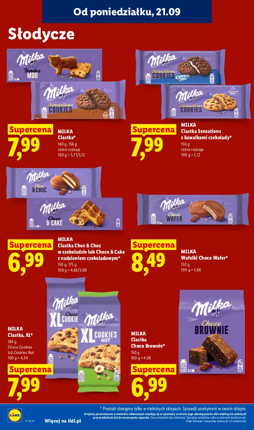 Gazetka promocyjna Lidl - Gazetka ważna od 21.09. do 23.09 - ważna 21.09 do 23.09.2026 - strona 70 - produkty: Brownie, Ciastka, Kawa, Milka, Sati