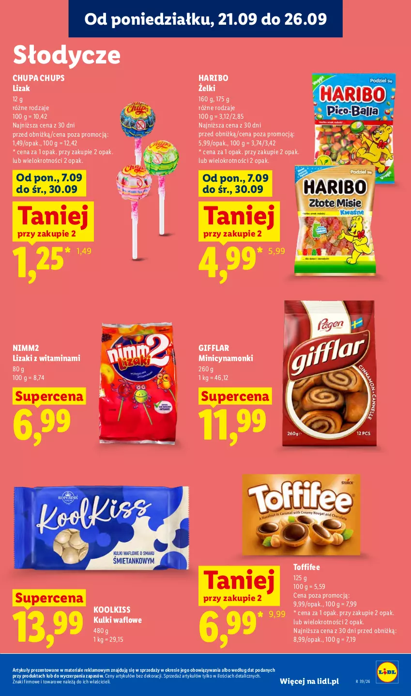 Gazetka promocyjna Lidl - Gazetka ważna od 21.09. do 23.09 - ważna 21.09 do 23.09.2026 - strona 71 - produkty: Chupa Chups, Haribo, Lizaki, Nimm2, Toffifee