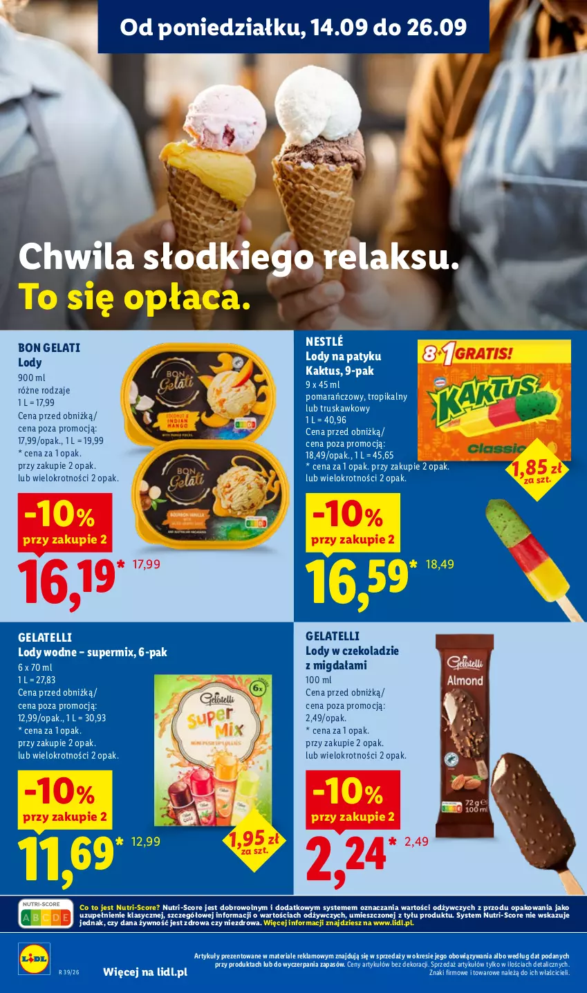 Gazetka promocyjna Lidl - Gazetka ważna od 21.09. do 23.09 - ważna 21.09 do 23.09.2026 - strona 74 - produkty: Kaktus, Lody, Nestlé