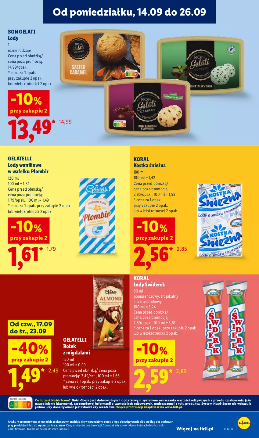 Gazetka promocyjna Lidl - Gazetka ważna od 21.09. do 23.09 - ważna 21.09 do 23.09.2026 - strona 75 - produkty: Lody