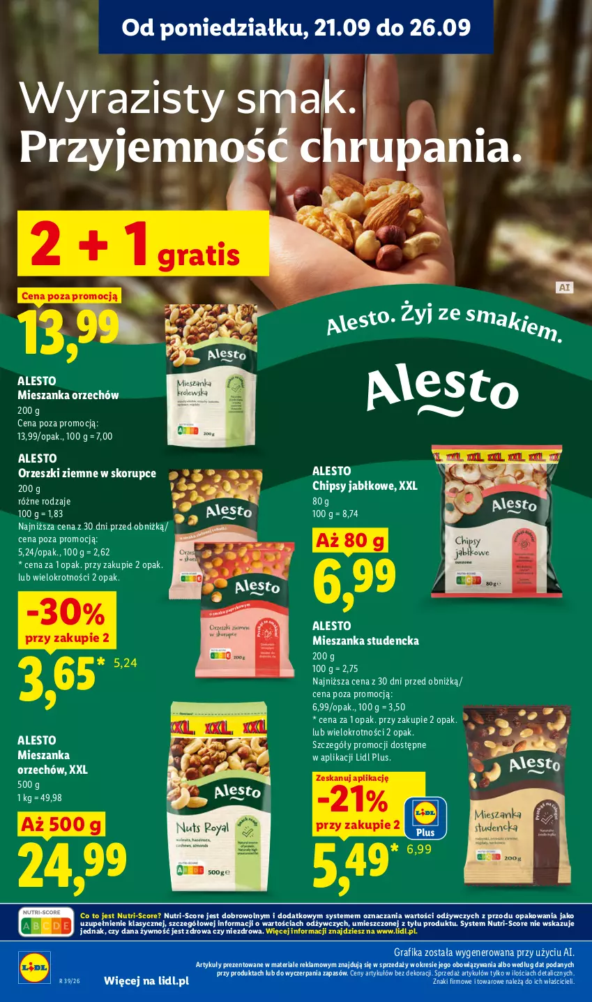 Gazetka promocyjna Lidl - Gazetka ważna od 21.09. do 23.09 - ważna 21.09 do 23.09.2026 - strona 84 - produkty: Chipsy, Gra, Grafika, Mieszanka studencka, Orzeszki, Orzeszki ziemne