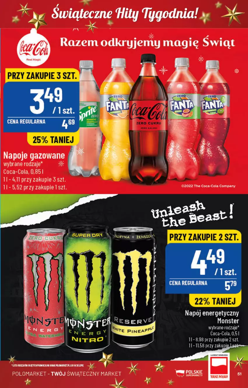 Gazetka promocyjna PoloMarket - Gazetka pomocyjna - ważna 16.11 do 22.11.2022 - strona 51 - produkty: Coca-Cola, Napoje