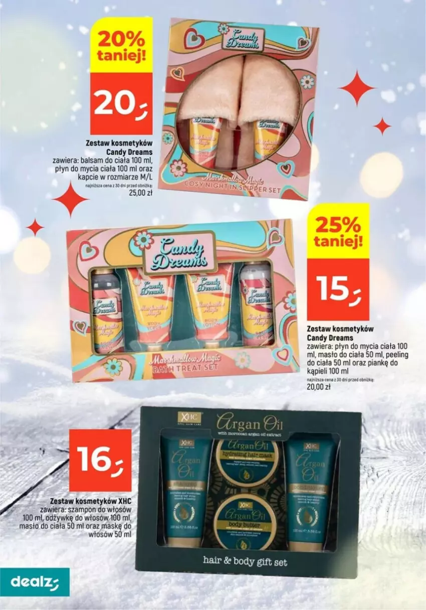 Gazetka promocyjna Dealz - ważna 19.12 do 24.12.2024 - strona 17 - produkty: Balsam do ciała, Candy, Kapcie, Masło, Masło do ciała, Peeling, Płyn do mycia, Szampon