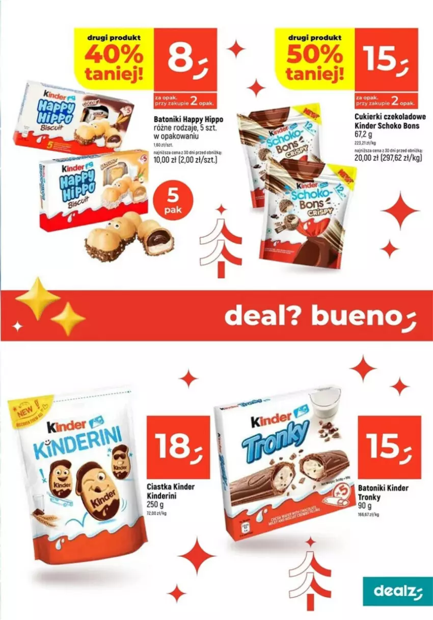 Gazetka promocyjna Dealz - ważna 19.12 do 24.12.2024 - strona 27 - produkty: Baton, Ciastka, Cukier, Cukierki, Cukierki czekoladowe, HiPP, Kinder, Tonik