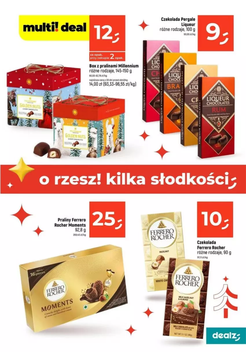 Gazetka promocyjna Dealz - ważna 19.12 do 24.12.2024 - strona 3 - produkty: Czekolada, Ferrero, Ferrero Rocher, Moments, Praliny, Rum