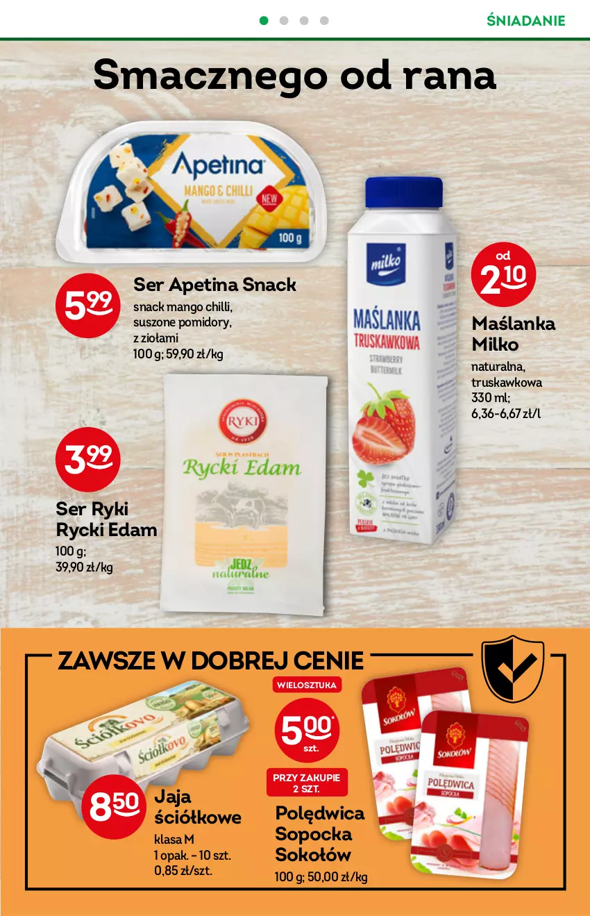 Gazetka promocyjna Żabka - ważna 08.06 do 14.06.2022 - strona 30 - produkty: Edam, Jaja, Mango, Maślanka, Polędwica, Pomidory, Rycki Edam, Ser, Sok, Sokołów, Suszone pomidory