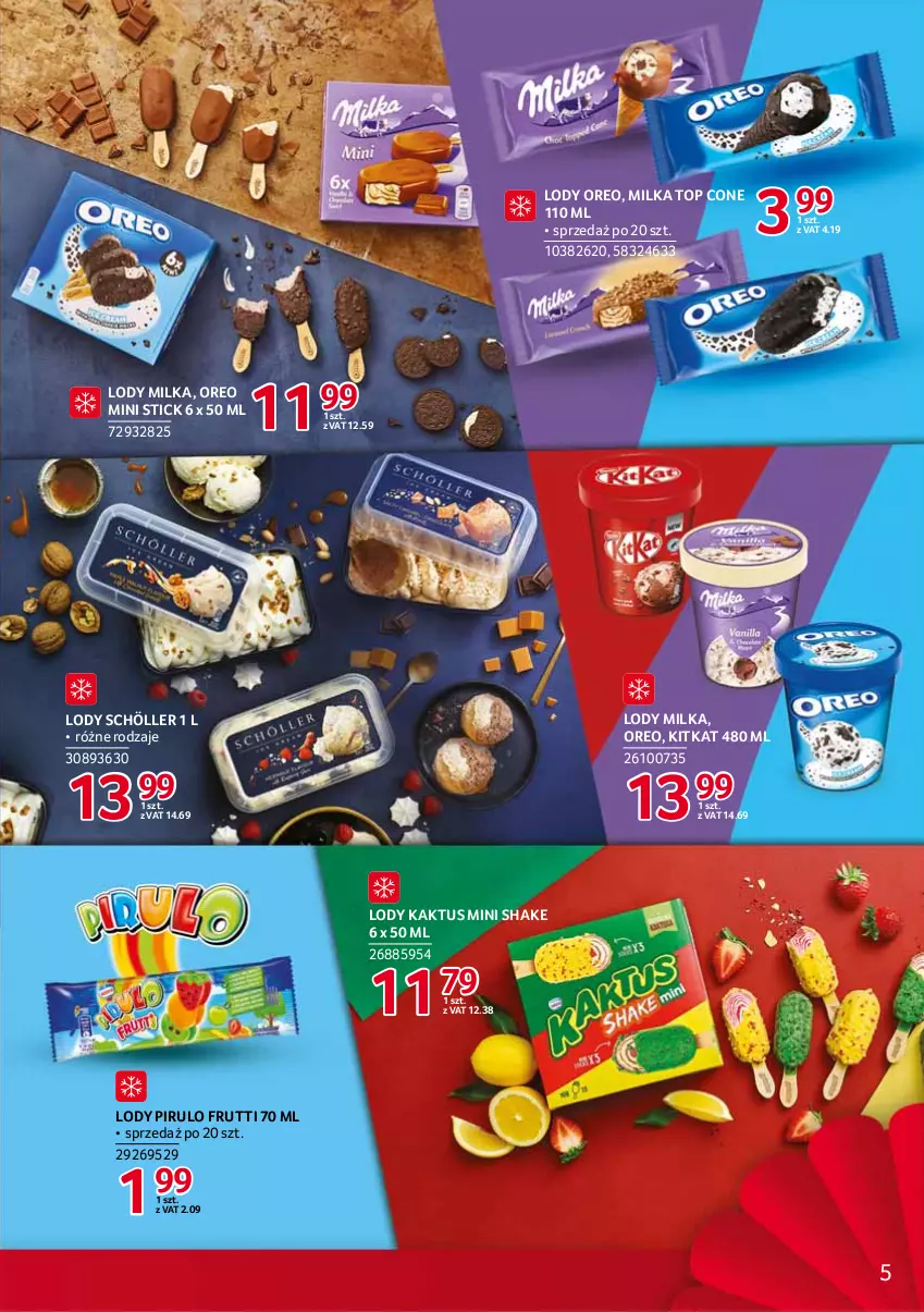 Gazetka promocyjna Selgros - Debiuty w Selgros - ważna 10.06 do 23.06.2021 - strona 5 - produkty: Kaktus, Lody, Milka, Oreo, Top