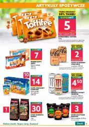 Gazetka promocyjna Dealz - Gazetka na otwarcie - Lublin - Gazetka - ważna od 14.10 do 14.10.2021 - strona 3 - produkty: HiPP, Ciastka, Toblerone, Gra, Kawa ziarnista, Chipsy, Kawa, Coca-Cola, Twix, Czekolada, Napój gazowany, Mars, Artykuły spożywcze, Toffifee, Alcon, Haribo, Napój, Biszkopty, Kinder