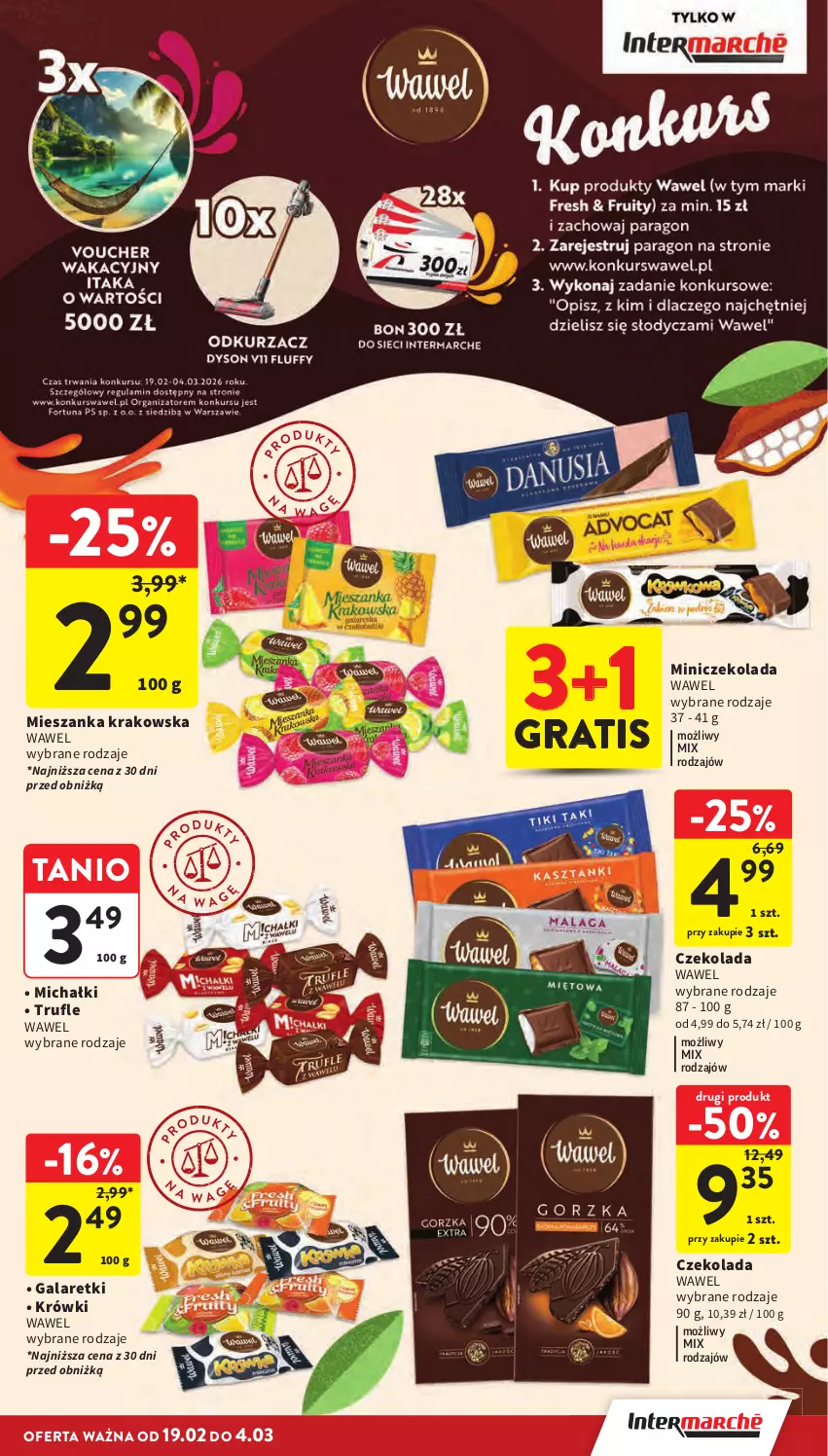 Gazetka promocyjna Intermarche - Gazetka promocyjna - ważna 19.02 do 25.02.2026 - strona 31 - produkty: Czekolada, Gala, Galaretki, Gra, Michałki, Wawel