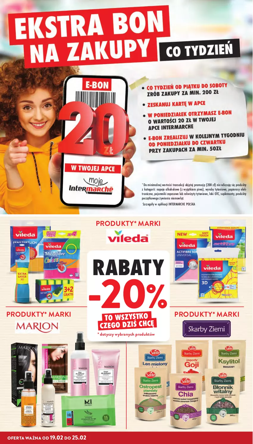 Gazetka promocyjna Intermarche - Gazetka promocyjna - ważna 19.02 do 25.02.2026 - strona 8 - produkty: Napoje, Papier, Piwa, Pojemnik, Tran