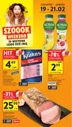 Gazetka promocyjna Intermarche - Gazetka promocyjna - Gazetka - ważna od 25.02 do 25.02.2026 - strona 2 - produkty: Krakus, Gra, Danone, Schab Benedykta, Activia, Duda, Szynka, Szynka biała