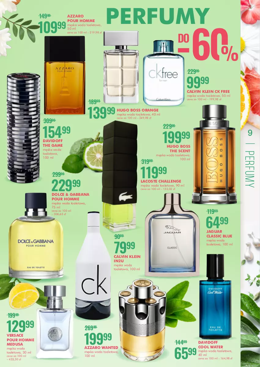 Gazetka promocyjna Super Pharm - Gazetka - ważna 05.05 do 18.05.2022 - strona 9 - produkty: Azzaro, Calvin Klein, Davidoff, Hugo Boss, Jaguar, Lacoste, Perfum, Versace, Woda, Woda toaletowa