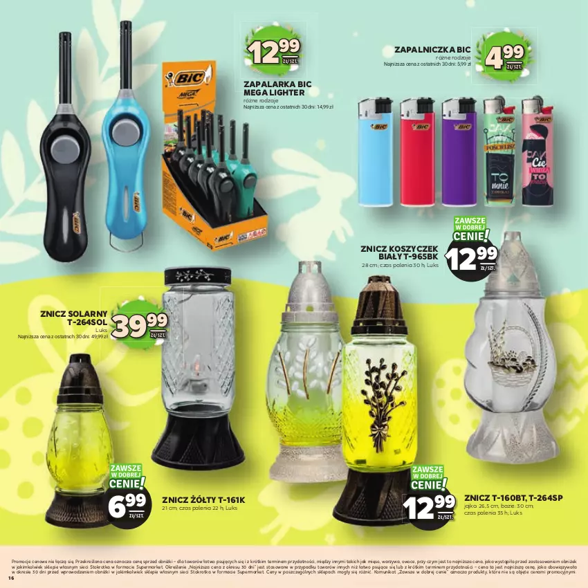 Gazetka promocyjna Stokrotka - Katalog Wielkanocny! - ważna 19.03 do 08.04.2026 - strona 16 - produkty: BIC, Kosz, Mięso, Owoce, Warzywa, Zapalarka, Zapalniczka, Znicz