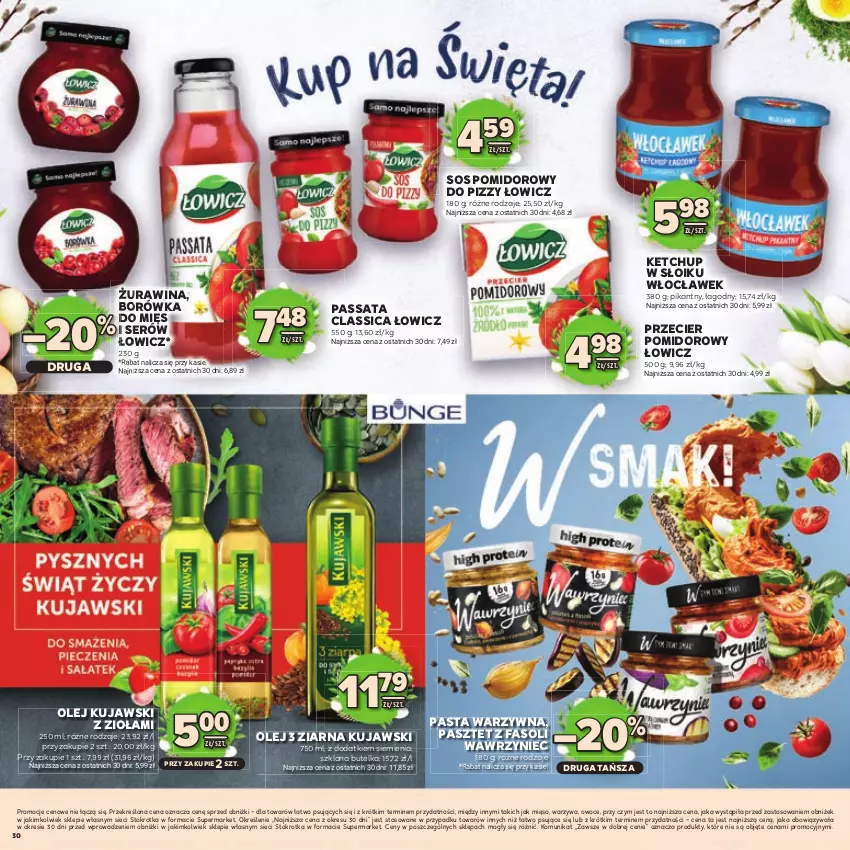 Gazetka promocyjna Stokrotka - Katalog Wielkanocny! - ważna 19.03 do 08.04.2026 - strona 30 - produkty: Borówka, Fa, Ketchup, Kujawski, LANA, Mięso, Olej, Owoce, Pasta warzywna, Pasztet, Ser, Sos, Sos pomidorowy, Warzywa