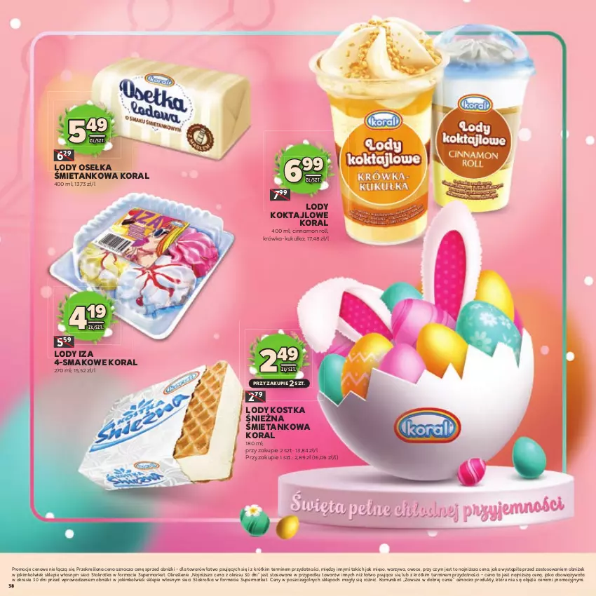 Gazetka promocyjna Stokrotka - Katalog Wielkanocny! - ważna 19.03 do 08.04.2026 - strona 38 - produkty: Lody, Mięso, Owoce, Warzywa