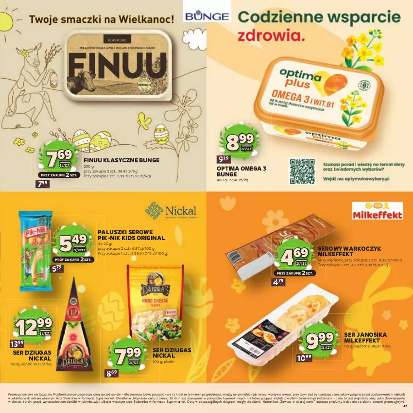 Gazetka promocyjna Stokrotka - Katalog Wielkanocny! - ważna 19.03 do 08.04.2026 - strona 47 - produkty: Finuu, Gin, Koc, Mięso, Optima, Owoce, Ser, Warzywa