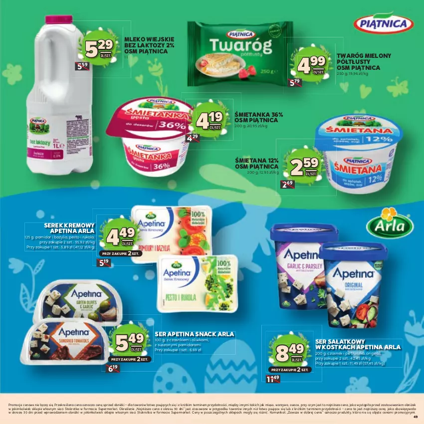 Gazetka promocyjna Stokrotka - Katalog Wielkanocny! - ważna 19.03 do 08.04.2026 - strona 49 - produkty: Bazyl, Bazylia, Czosnek, Gin, Mięso, Mleko, Owoce, Pesto, Piątnica, Pietruszka, Rukola, Sałat, Ser, Serek, Twaróg, Warzywa