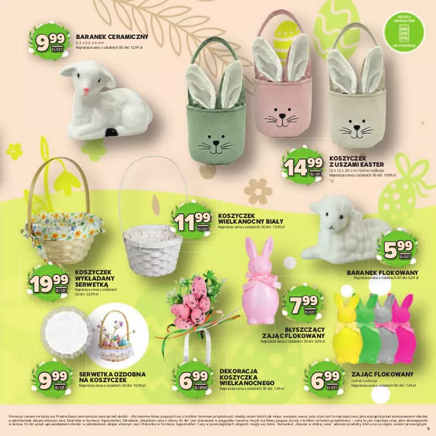 Gazetka promocyjna Stokrotka - Katalog Wielkanocny! - ważna 19.03 do 08.04.2026 - strona 5 - produkty: Kosz, Mięso, Owoce, Ser, Warzywa