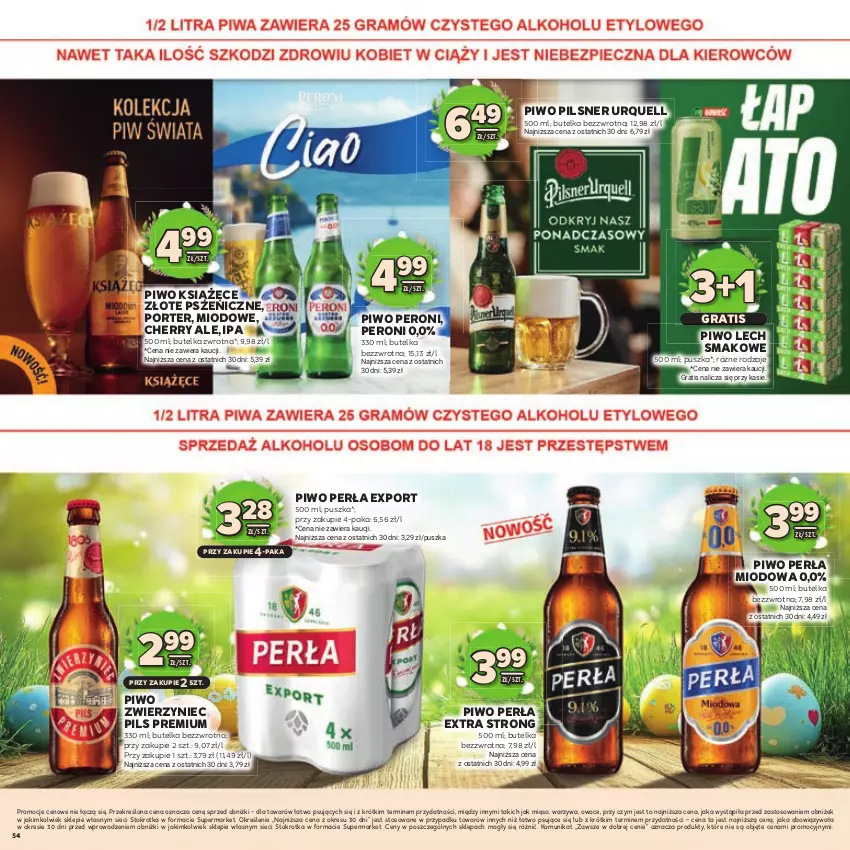Gazetka promocyjna Stokrotka - Katalog Wielkanocny! - ważna 19.03 do 08.04.2026 - strona 54 - produkty: Gra, Książęce, Mięso, Owoce, Perła, Pilsner Urquell, Piwo, Por, Warzywa