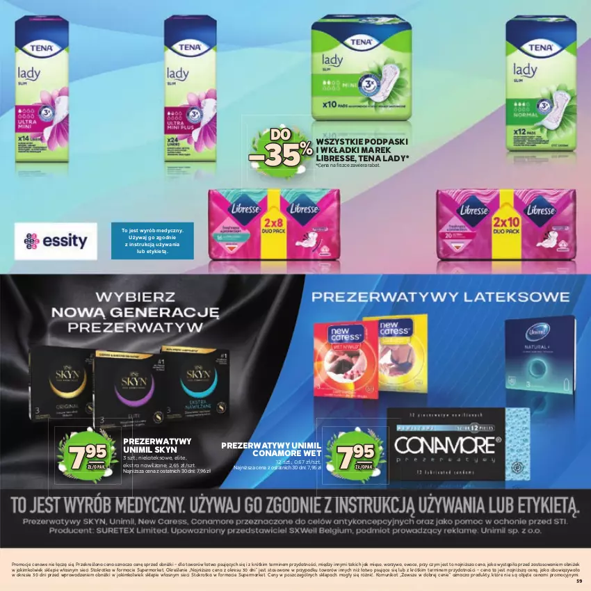 Gazetka promocyjna Stokrotka - Katalog Wielkanocny! - ważna 19.03 do 08.04.2026 - strona 59 - produkty: Mięso, Owoce, Podpaski, Prezerwatyw, Skyn, Unimil, Warzywa, Wkładki