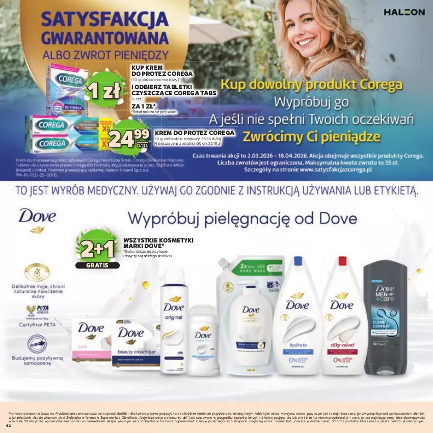 Gazetka promocyjna Stokrotka - Katalog Wielkanocny! - ważna 19.03 do 08.04.2026 - strona 62 - produkty: Corega, Dove, Gra, Mięso, Owoce, Tablet, Warzywa