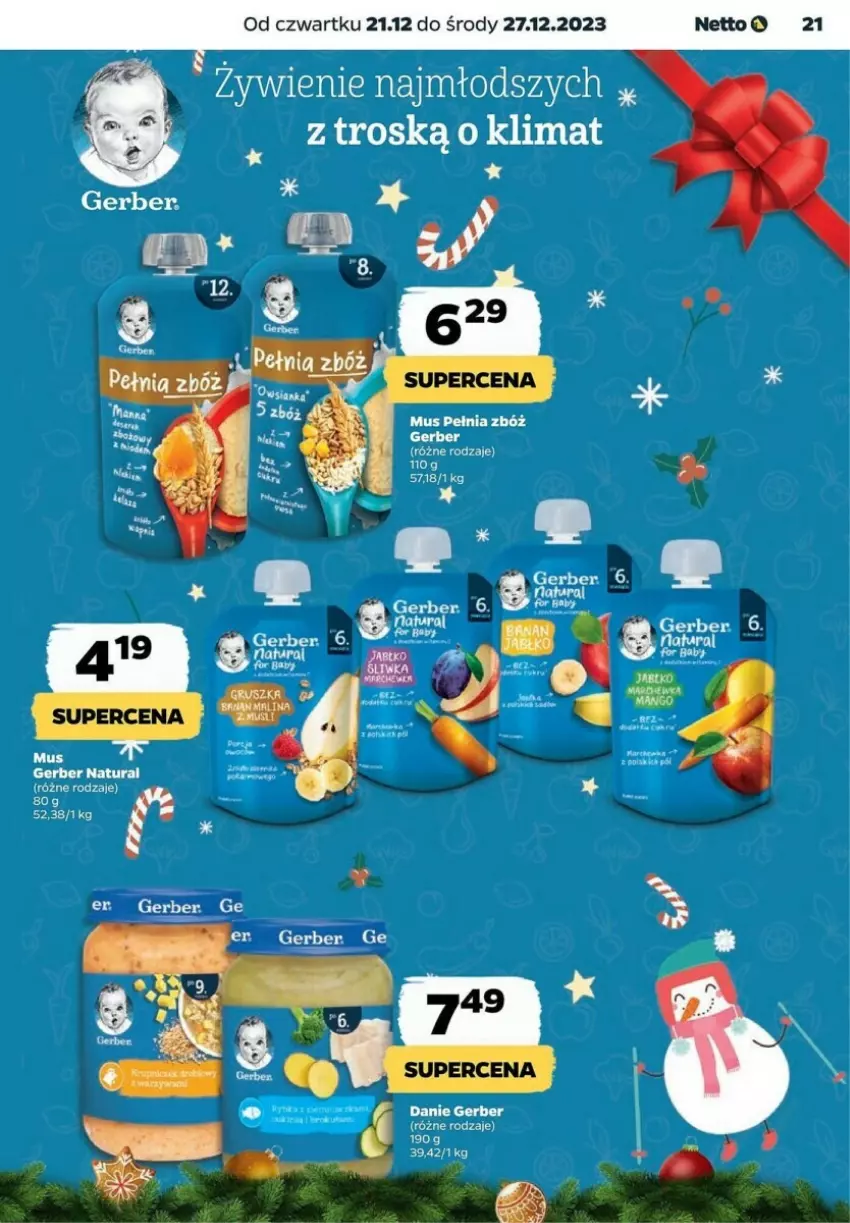 Gazetka promocyjna Netto - ważna 21.12 do 27.12.2023 - strona 14 - produkty: Gerber, Mus