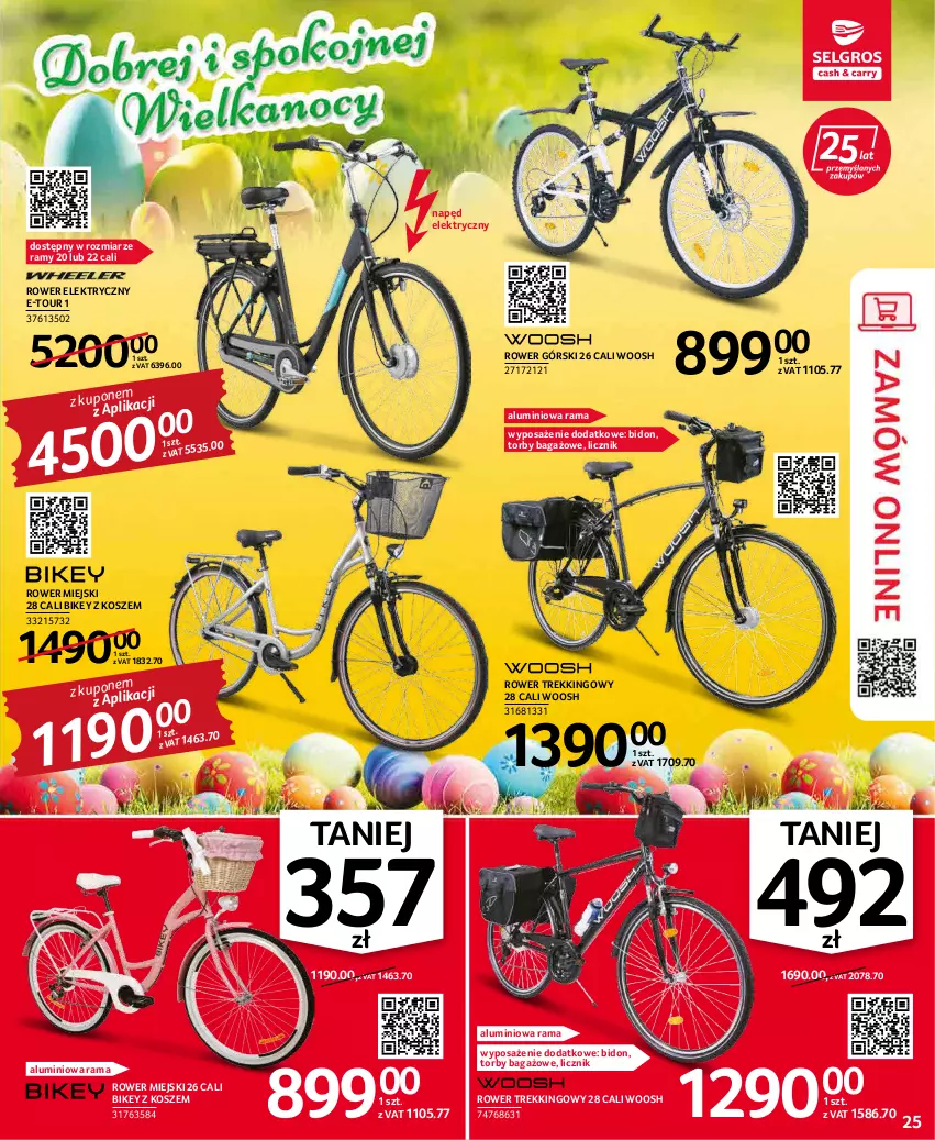 Gazetka promocyjna Selgros - Oferta przemysłowa - ważna 07.04 do 16.04.2022 - strona 25 - produkty: Kosz, Rama, Rower, Rower elektryczny