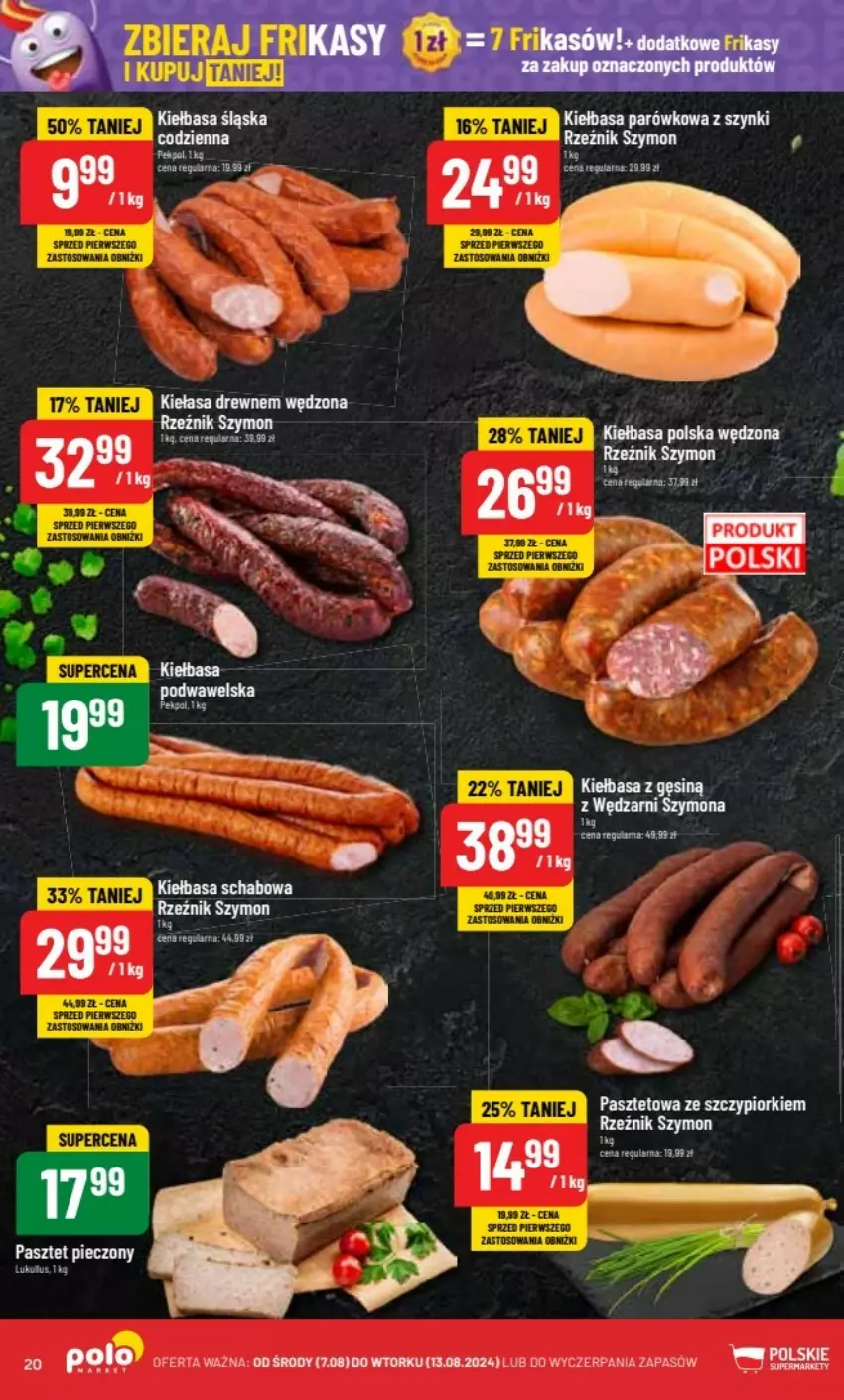 Gazetka promocyjna PoloMarket - ważna 07.08 do 13.08.2024 - strona 13 - produkty: Fa, Kiełbasa, Kiełbasa schabowa, Wieniec