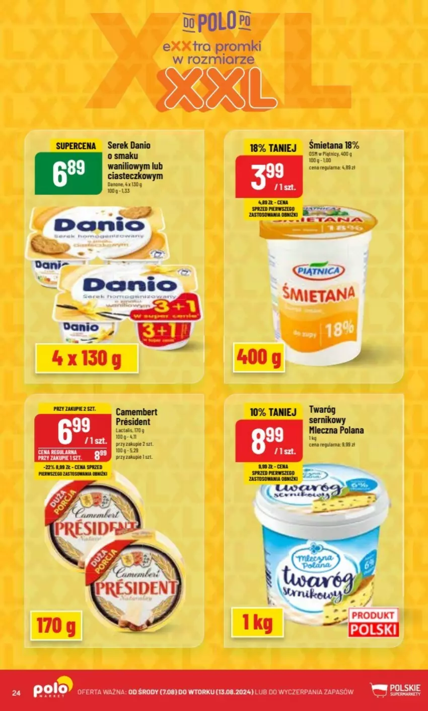 Gazetka promocyjna PoloMarket - ważna 07.08 do 13.08.2024 - strona 17 - produkty: Danio, Ser, Serek