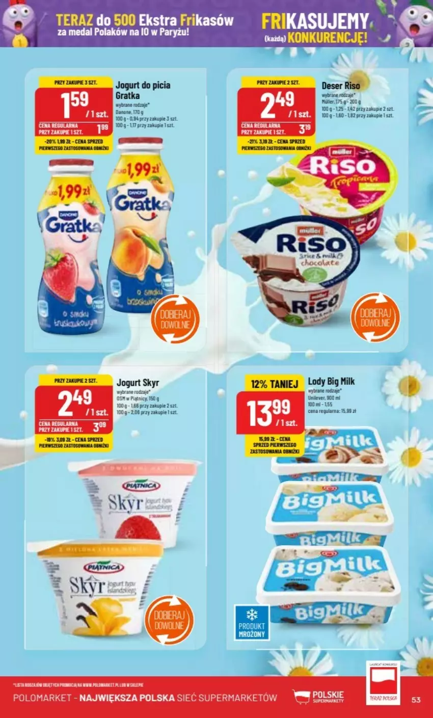 Gazetka promocyjna PoloMarket - ważna 07.08 do 13.08.2024 - strona 49 - produkty: AEG, Big Milk, Danone, Gra, Jogurt, Lody, Ryż