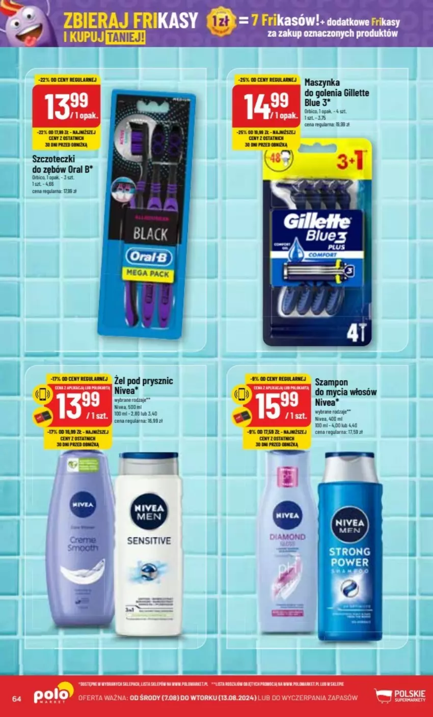 Gazetka promocyjna PoloMarket - ważna 07.08 do 13.08.2024 - strona 61 - produkty: BIC, Gillette, Maszynka, Maszynka do golenia, Nivea, Oral B, Szampon, Szynka