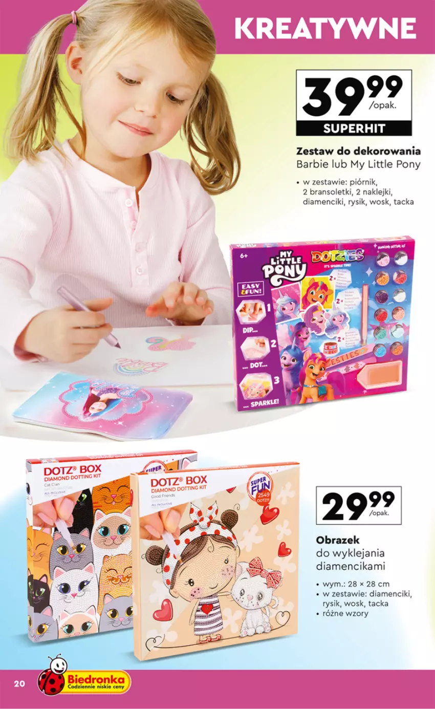 Gazetka promocyjna Biedronka - Okazje tygodnia - ważna 14.10 do 26.10.2024 - strona 20 - produkty: Barbie, Klej, My Little Pony, Obraz, Piórnik