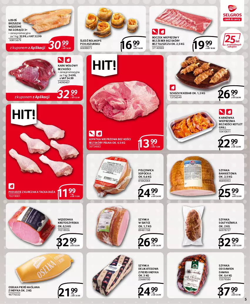 Gazetka promocyjna Selgros - Extra Oferta - ważna 01.05 do 31.05.2022 - strona 5 - produkty: Boczek, Boczek wieprzowy, Grill, Kark wołowy, Karkówka wieprzowa, Kebab, Kotlet, Kurczak, LANA, Mop, Podudzie z kurczaka, Polędwica, Szynka, Szynka delikatesowa