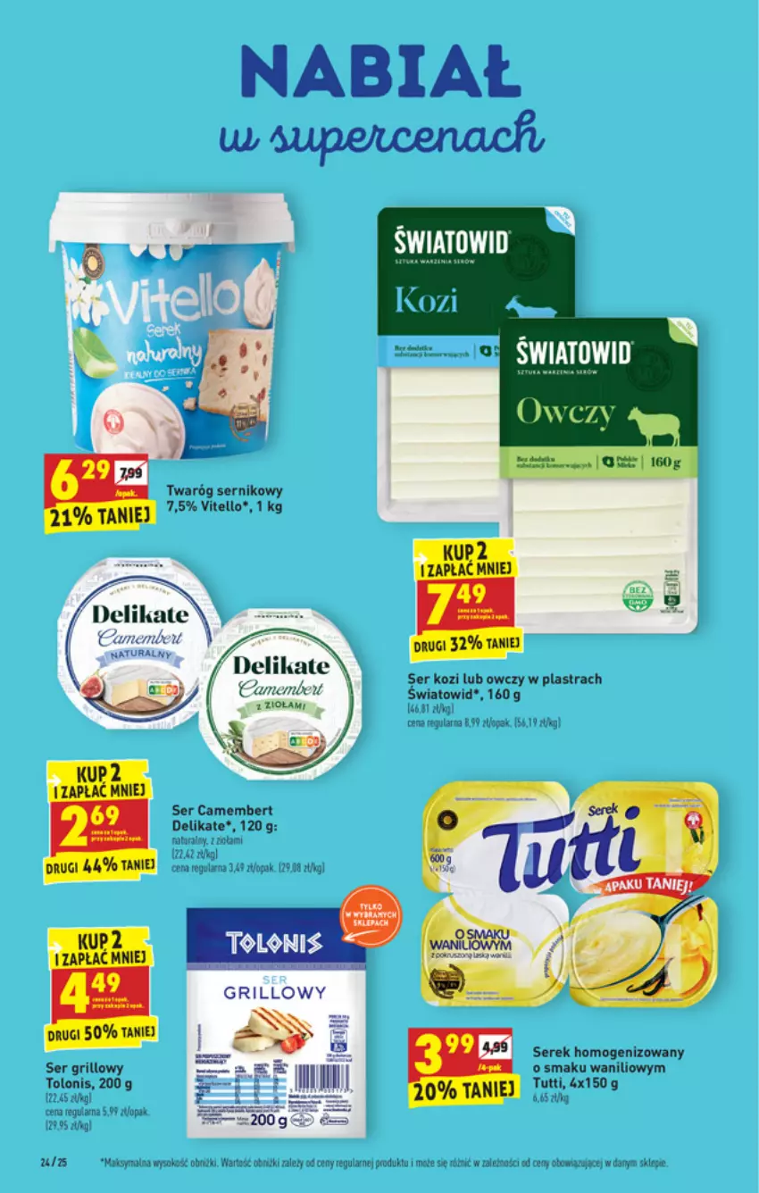 Gazetka promocyjna Biedronka - Nowy rok - ważna 03.01 do 09.01.2022 - strona 24 - produkty: Camembert, Grill, Ser, Serek, Serek homogenizowany, Twaróg