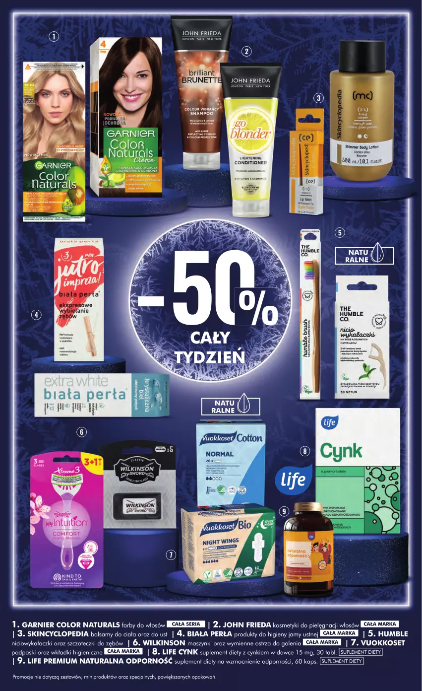 Gazetka promocyjna Super Pharm - ważna 23.11 do 01.12.2024 - strona 4 - produkty: Cynk, Fa, Garnier, John frieda, Kosmetyki do pielęgnacji, Perła, Por, Suplement diety