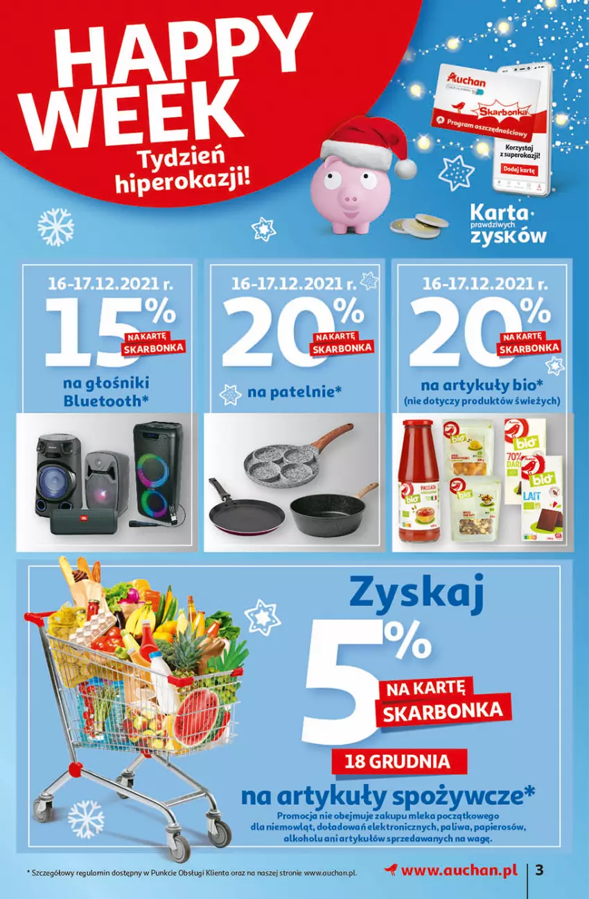 Gazetka promocyjna Auchan - Magia stołu wigilijnego Hipermarkety - ważna 16.12 do 24.12.2021 - strona 3 - produkty: Głośnik, Papier