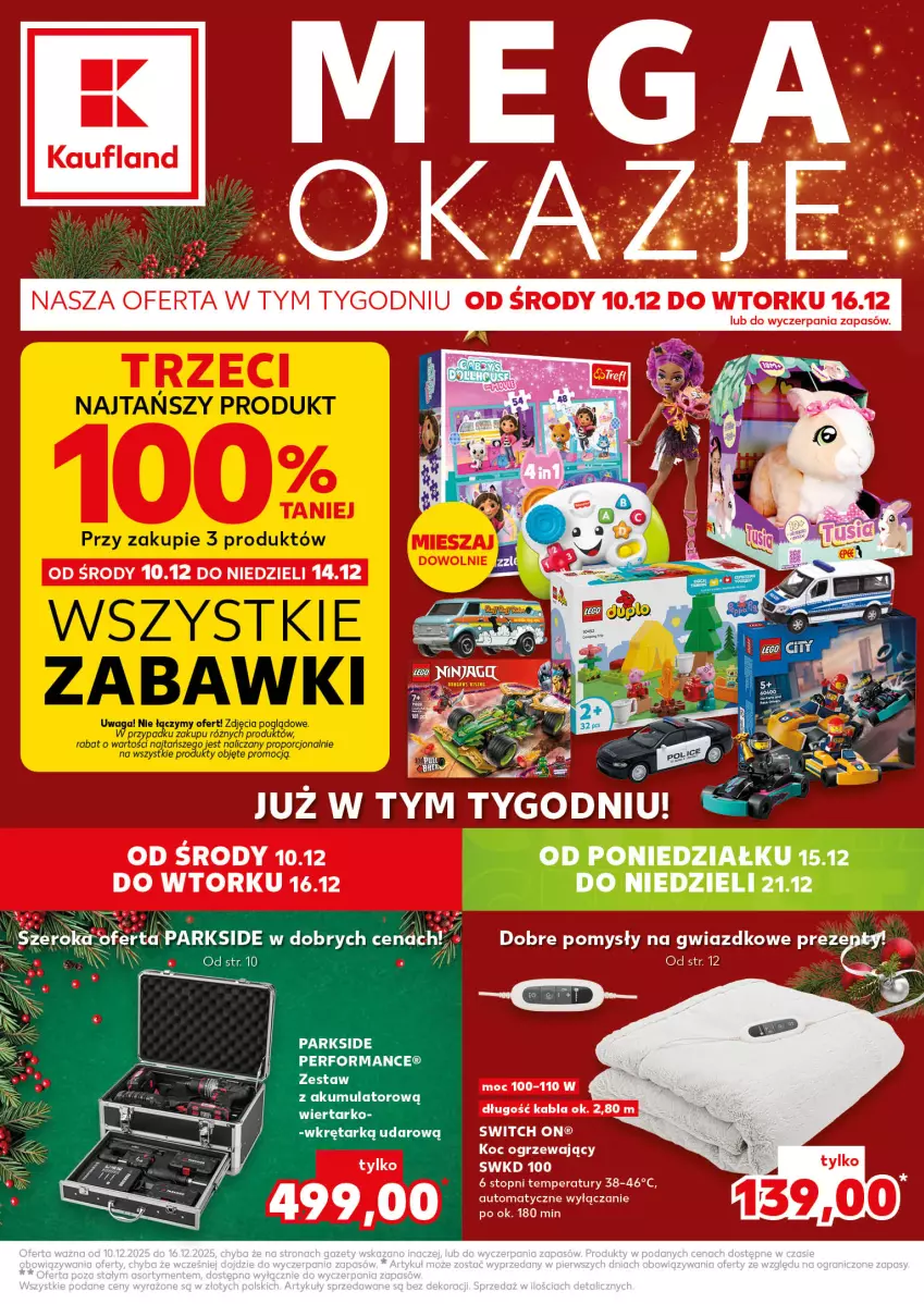 Gazetka promocyjna Kaufland - Kaufland - ważna 10.12 do 16.12.2025 - strona 1 - produkty: Koc, Parkside, Wkręt