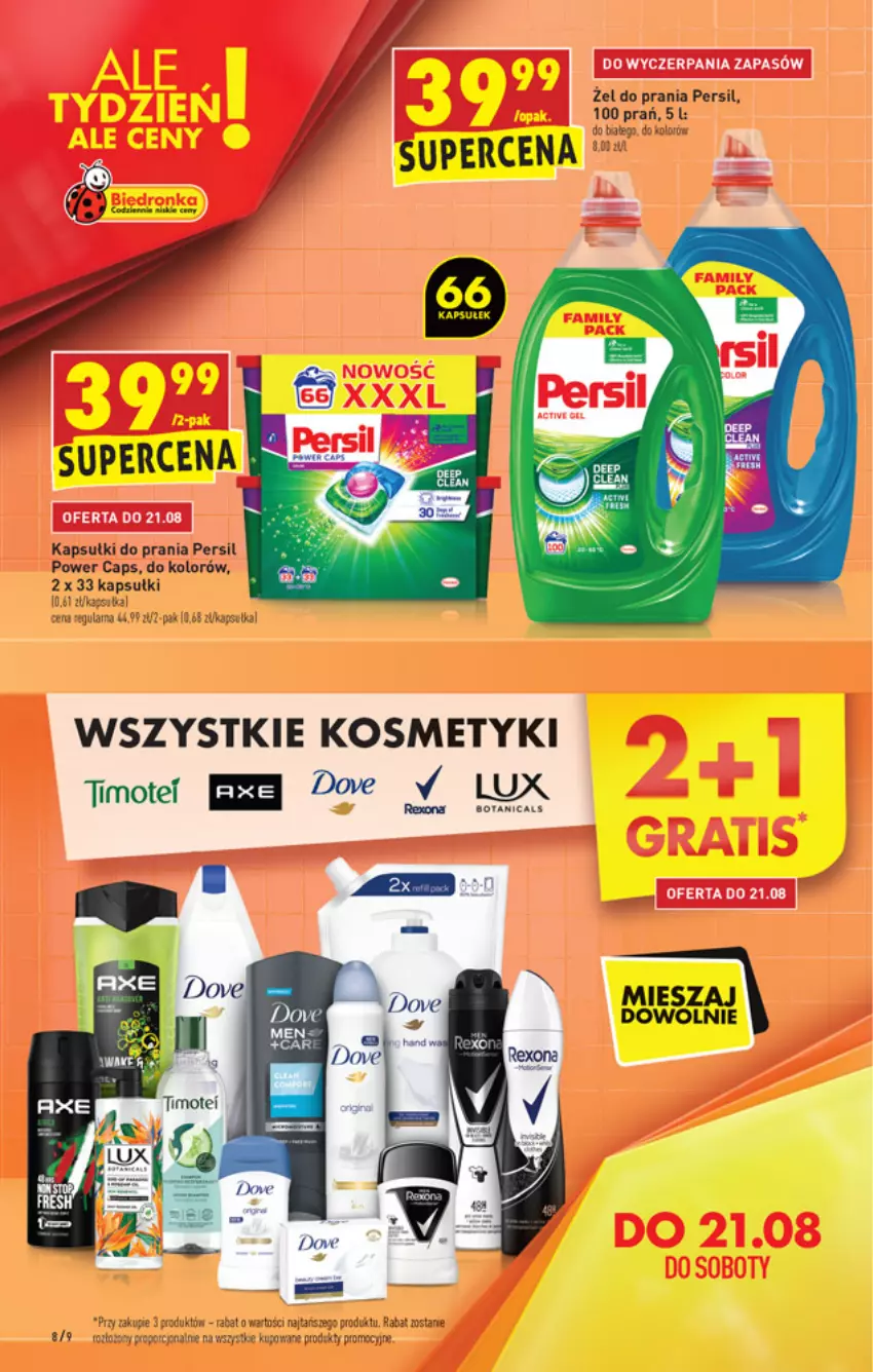 Gazetka promocyjna Biedronka - W tym tygodniu - ważna 19.08 do 25.08.2021 - strona 8 - produkty: Kapsułki do prania, Persil