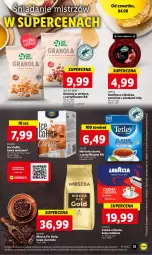 Gazetka promocyjna Lidl - GAZETKA - Gazetka - ważna od 06.08 do 06.08.2022 - strona 31 - produkty: Torebka, Gra, Kawa ziarnista, Kawa mielona, Kawa, Herbata czarna, Konfitura, Tetley, Czekolada, Lavazza, Mocca Fix Gold, Woseba, Herbata, Granola