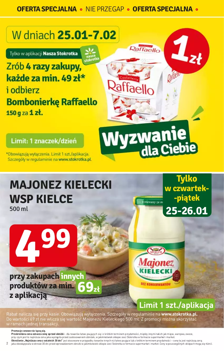 Gazetka promocyjna Stokrotka - Market - ważna 25.01 do 31.01.2024 - strona 2 - produkty: Majonez, Mięso, Owoce, Rama, Tran, Warzywa