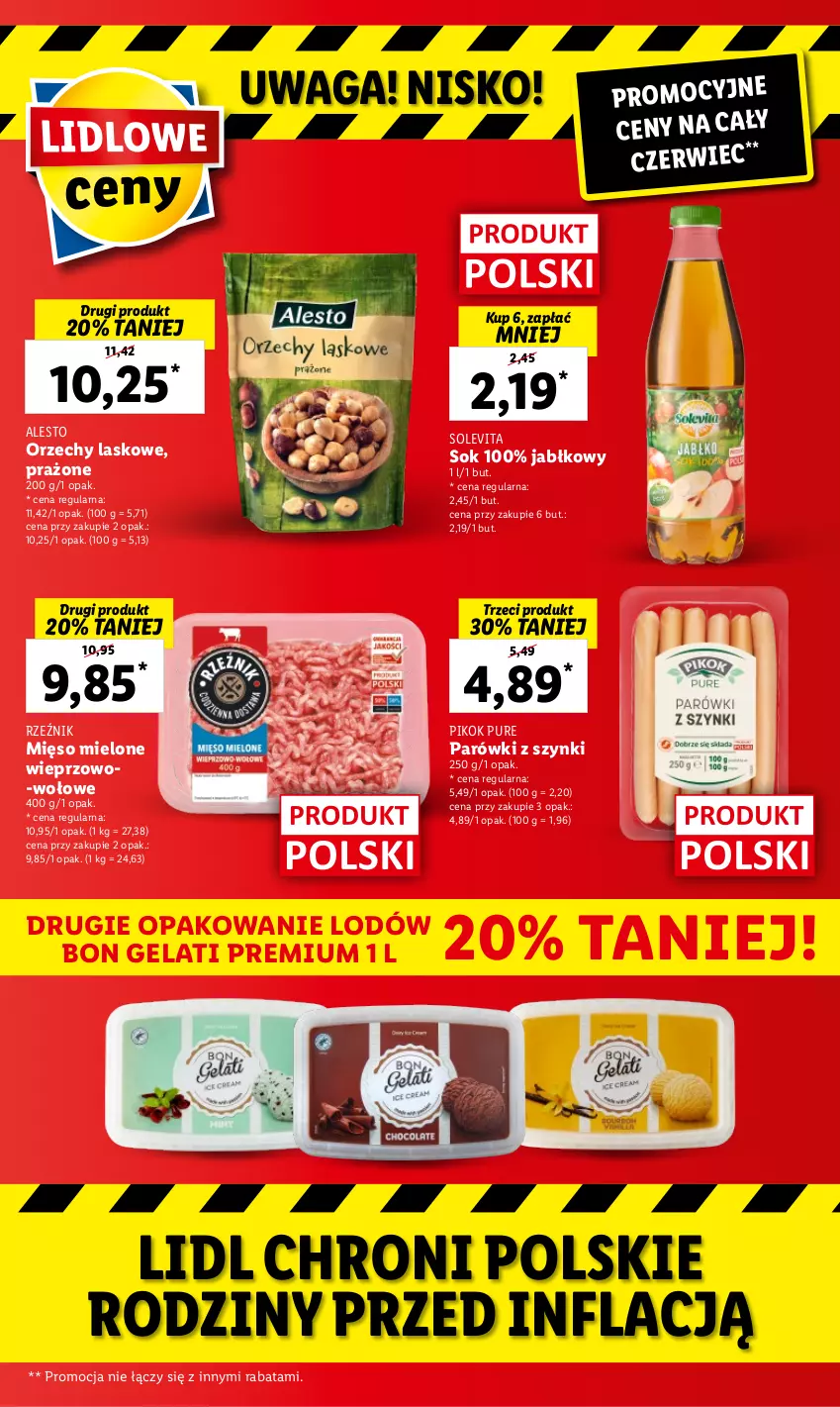 Gazetka promocyjna Lidl - GAZETKA - ważna 02.06 do 04.06.2022 - strona 48 - produkty: Mięso, Mięso mielone, Parówki, Parówki z szynki, PIKOK, Pur, Sok, Waga