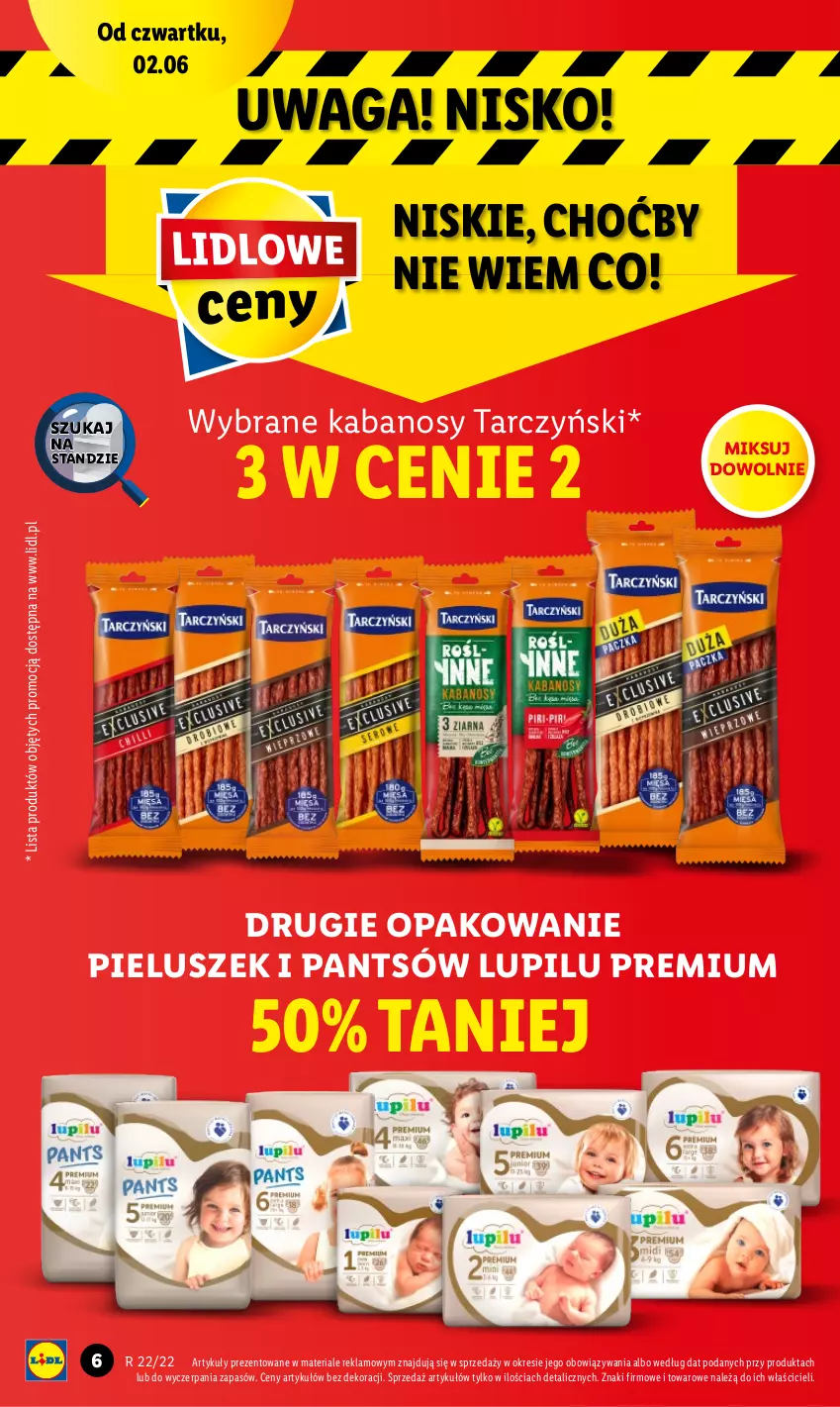 Gazetka promocyjna Lidl - GAZETKA - ważna 02.06 do 04.06.2022 - strona 6 - produkty: Kabanos, Tarczyński, Waga