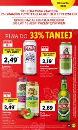 Gazetka promocyjna Lidl - GAZETKA - Gazetka - ważna od 04.06 do 04.06.2022 - strona 23 - produkty: Piwa, Somersby, Kasztelan, Kiwi, Lack, Perła