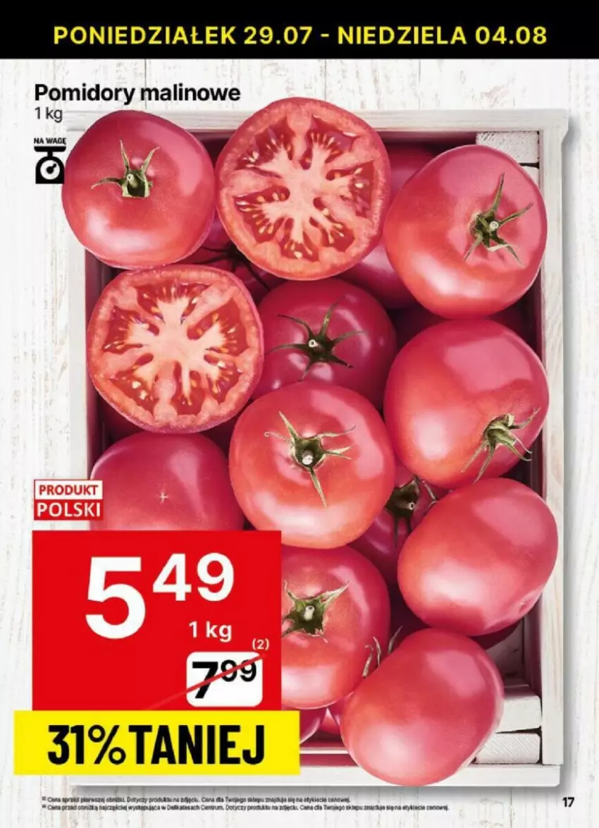 Gazetka promocyjna Delikatesy Centrum - ważna 29.07 do 04.08.2024 - strona 9 - produkty: Pomidory