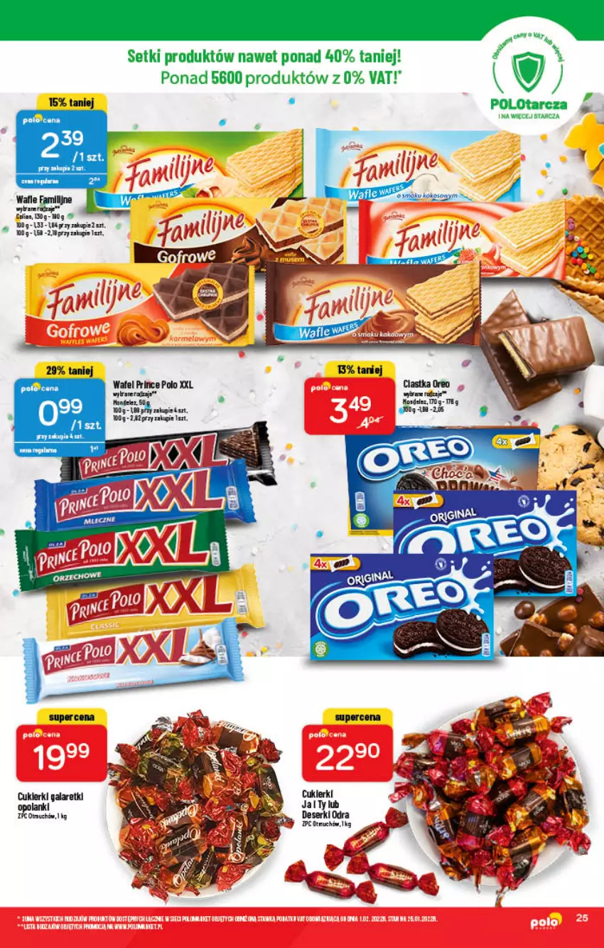 Gazetka promocyjna PoloMarket - Gazetka pomocyjna - ważna 02.02 do 08.02.2022 - strona 25 - produkty: Ciastka, Cukier, Cukierki, Fa, Gry, Kokos, Oreo, Tran, Wafle