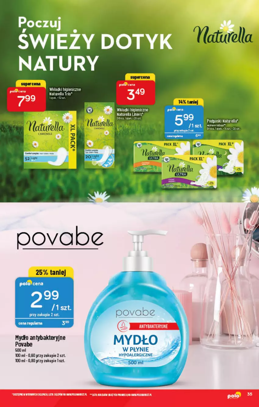 Gazetka promocyjna PoloMarket - Gazetka pomocyjna - ważna 02.02 do 08.02.2022 - strona 35 - produkty: Mydło, Naturell, Naturella, Podpaski